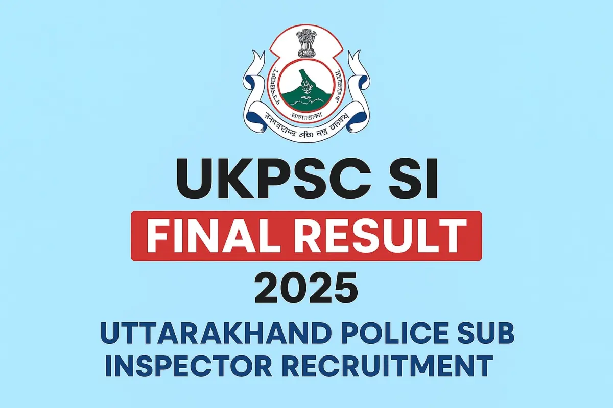 UKPSC SI Final Result 2025